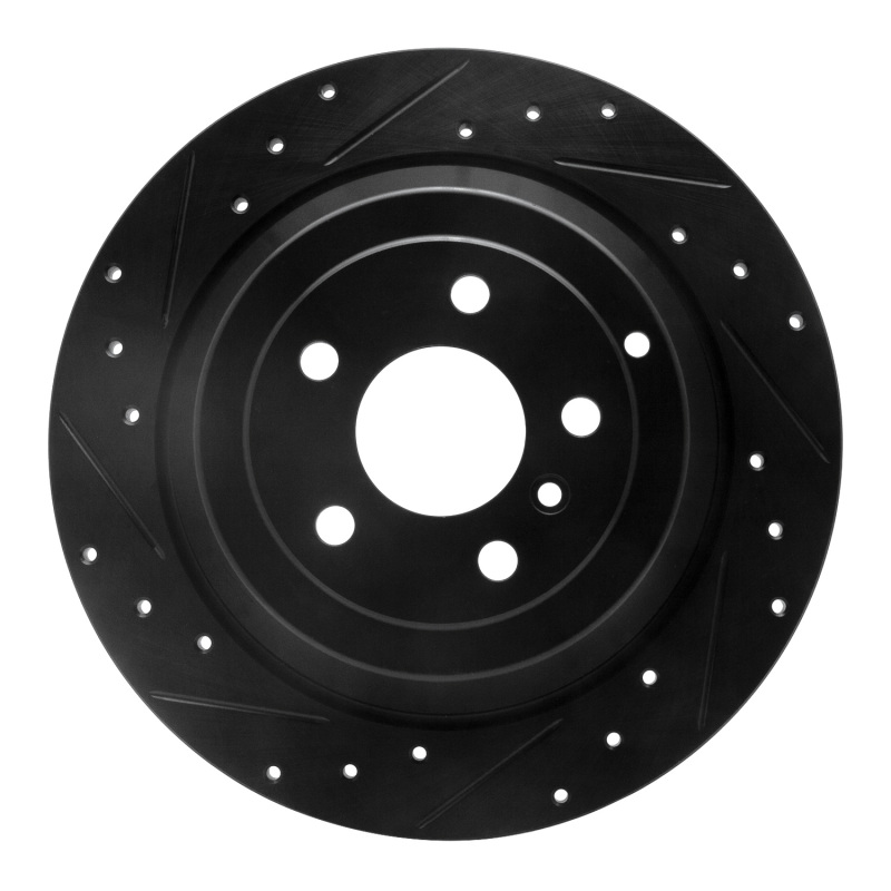 Mercedes-Benz R320 Brake Rotor (1) - Rear Left - R1 Concepts - Drilled & Slotted - Black - `06-`12 Mercedes-Benz R320 Brake Rotor (1) - Rear Left - R1 Concepts - Drilled & Slotted - Black - `06-`12